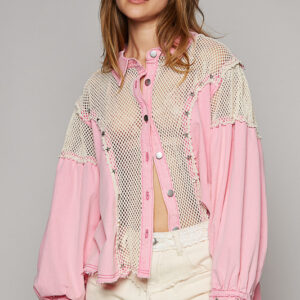 Bubble Gum Pink Star Studded Long Sleeve