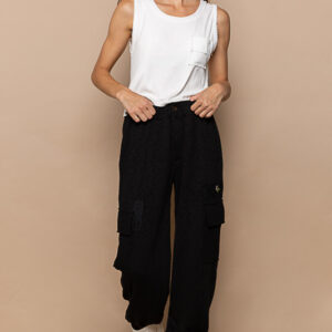 Black Lounge Cargo Pant