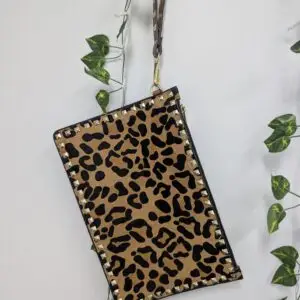 Flat Cheetah Clutch Bag