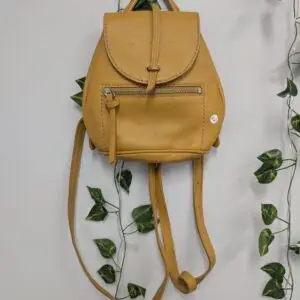 Yellow Leather Backpack