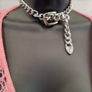Silver Belt Link Choker