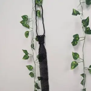 Black Beaded Tie