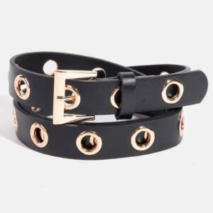 Simple Grommet Faux Leather