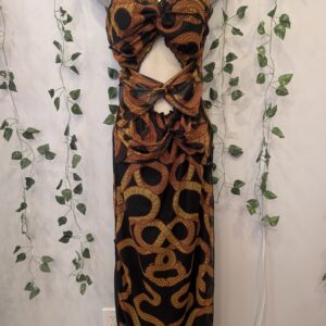 Snake Print Evie Long Dress